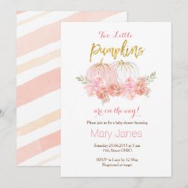 Två små pumpar bjuder in Twin inbjudan