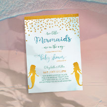 Två små Sjöjungfruar tema Twin Girls Baby Shower
