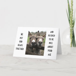 TVÅ SMART "A's" GÖR ROLIGT AV DIN ÅLDER DONKEY STI Kort