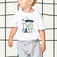 Två snabba 2:a födelsedags barn t-shirt