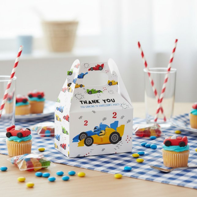 Två Snabba 2:a Födelsedagsbarn Racande Bilar Namn  Presentaskar (Skapare uppladdad)