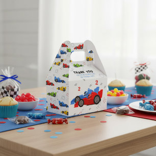 Två snabba 2:a födelsedagstidningen Kids Tävla Car Presentaskar