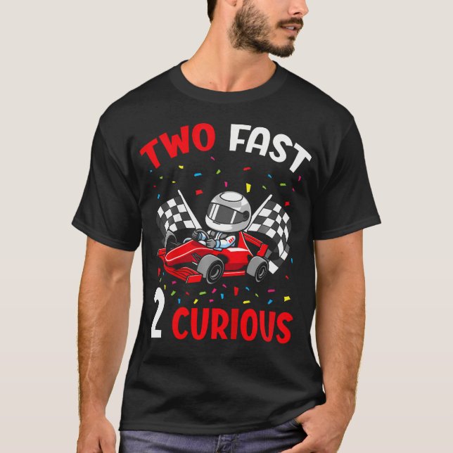 Två snabba 2 Nyfikna barn, födelsedag två år gamla T Shirt (Framsida)