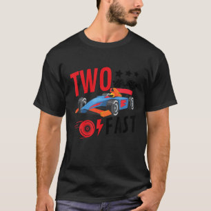 Två snabba 2 Nyfikna Tävlor 2:a födelsedag Småbarn T Shirt