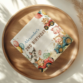 Två snabba Boskap, andra födelsedag Pappersservett