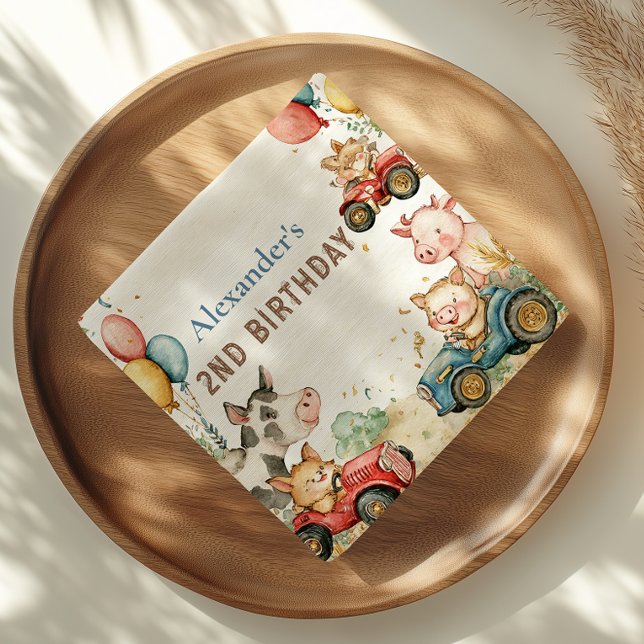 Två snabba Boskap, andra födelsedag Pappersservett (Skapare uppladdad)