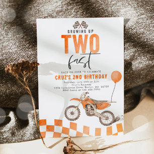 Två snabba Orangar, Dirt Bike Boy Birthday Inbjudningar