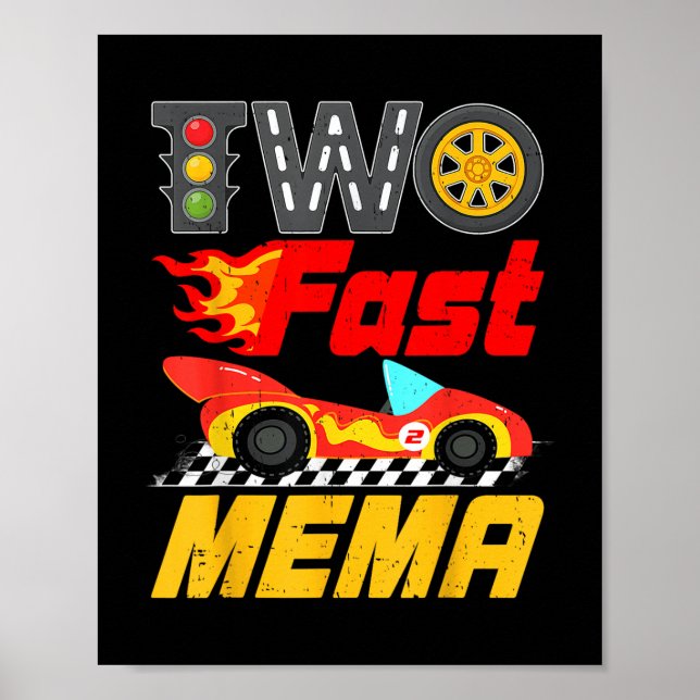 Två snabba PM Pit Crew-Tävlor för bilfamilj Poster (Framsidan)
