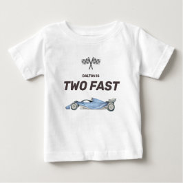 Två Snabba Racerbilar Andra Födelsedags Småbarn T Shirt
