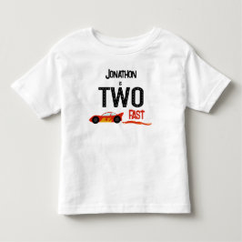 Två snabba racerbilar andra födelsedagsfesten t shirt