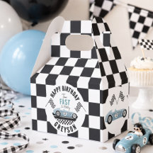Två snabba racerbilspojke 2-års födelsedagsfest
