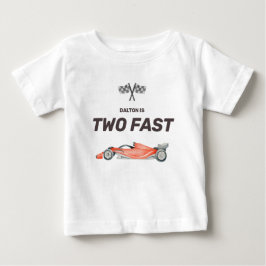 Två Snabba Racingbil Andra Födelsedag Småbarn T Shirt