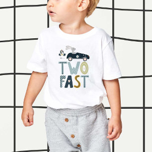 Två snabba Tshirt Småbarn, andra födelsedag T Shirt