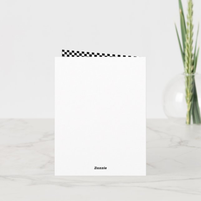 Två snabba vilder, Tävling-bilens andra födelsedag Inbjudan (Baksida)