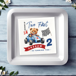 Två snabbgående Tävling-kort, andra födelsedag Pappersservett