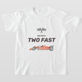 Två snabbgående Tävling-kort andra födelsedagen T- T Shirt