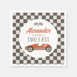 Två snabbröda Tävling-bilsdagar Pappersservett
