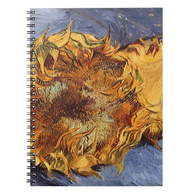 Två snittblommor av Vincent van Gogh Anteckningsbok Med Spiral (Framsidan)