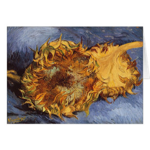Två snittblommor av Vincent van Gogh Hälsningskort