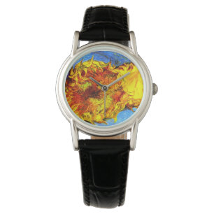 Två snittblommor Van Gogh Armbandsur