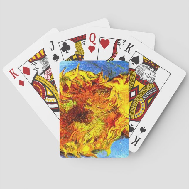 Två snittblommor Van Gogh Casinokort (Baksidan)