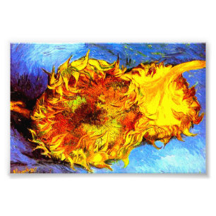 Två snittblommor Van Gogh Fototryck