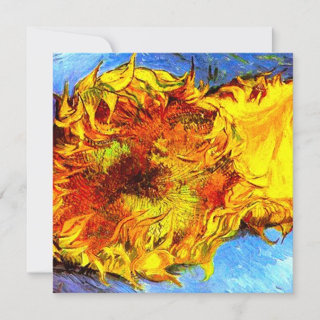 Två snittblommor Van Gogh Inbjudningar (Framsida)