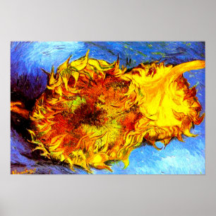 Två snittblommor Van Gogh Poster