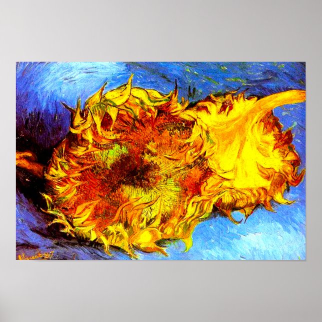 Två snittblommor Van Gogh Poster (Framsidan)