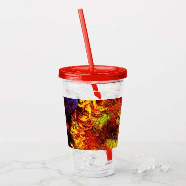 Två snittblommor Van Gogh Take Away Mugg (Framsida Ice)