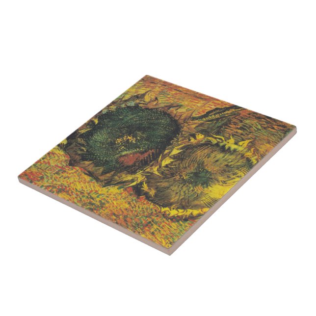 Två solblommor av Vincent van Gogh Kakelplatta (Sidan)