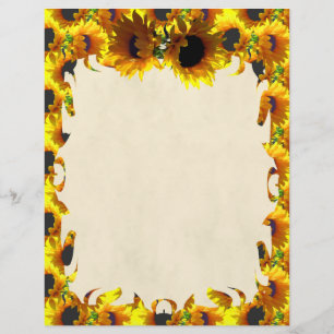 Två solblommor Flame Letterhead