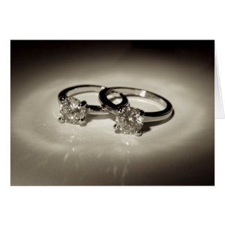 Två Solitaireringar Hälsningskort