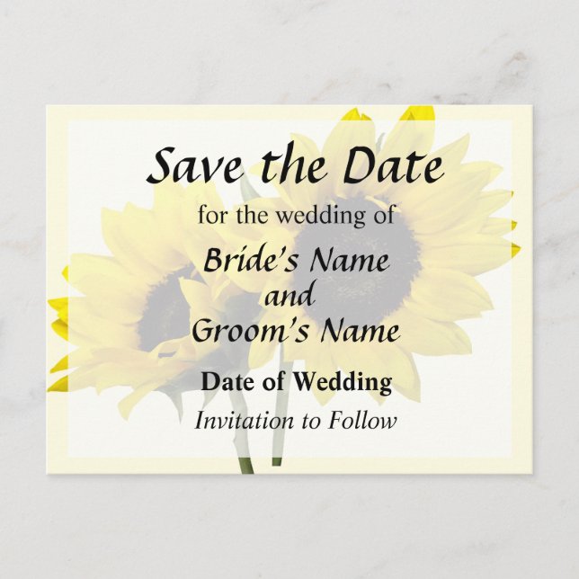 Två solrosor meddelande vykort (Framsida)