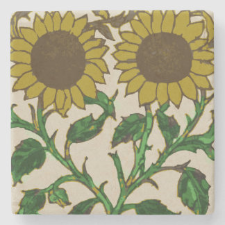 Två solrosor stenunderlägg