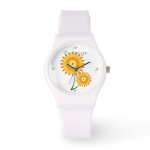 Två solrosplantor Thunder_Cove Armbandsur