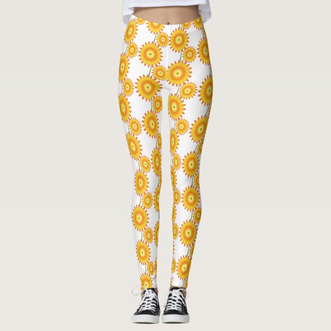 Två solrosväxter thunder_Cove Leggings (Framsida)