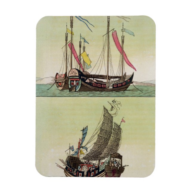 Två sorters kinesiskt segment, illustration från L Magnet (Vertikal)
