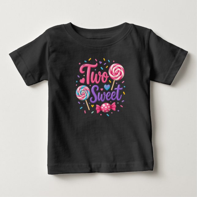 Två söt barn födelsedagsklänning t shirt (Framsida)