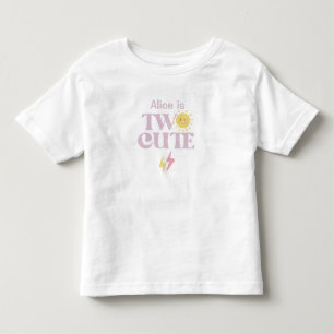 Två söta – 2-års födelsedags t-shirt för små flick