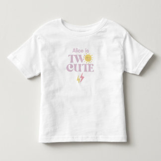 Två söta – 2-års födelsedags t-shirt för små flick