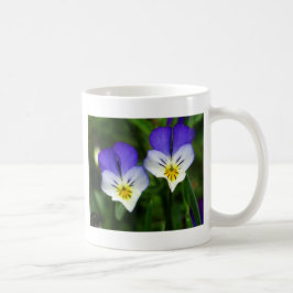 Två söta blå violiner kaffemugg