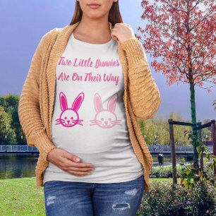 Två söta Bunnies Twin Girls T Shirt