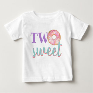 Två söta Donut-flicka andra födelsedagssyssla T Shirt