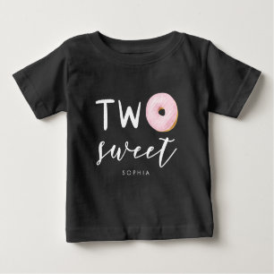 Två söta Donut-tema 2:a födelsedag Party T Shirt