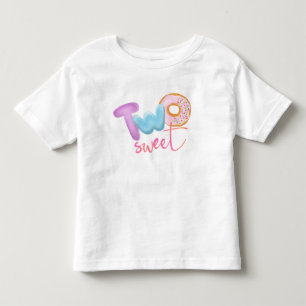 Två söta flickor Donut Theme Cute Baby Bodykoste T Shirt