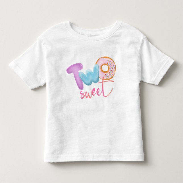 Två söta flickor Donut Theme Cute Baby Bodykoste T Shirt (Framsida)