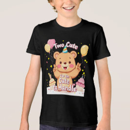 Två söta för att hantera grattis på födelsedagen t shirt