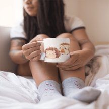 Två söta höstigelkottar – Kawaii djur
