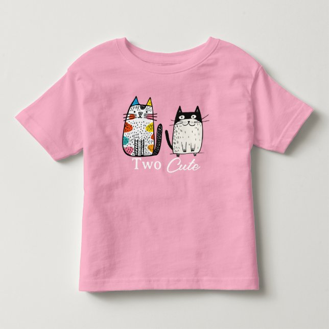 Två söta katter t shirt (Framsida)